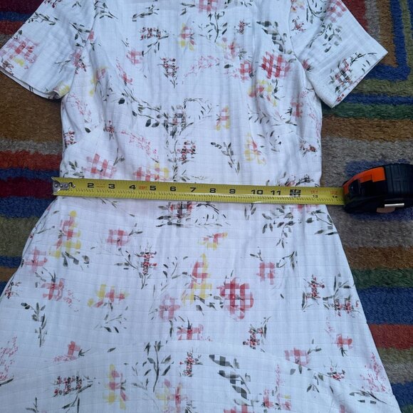 Ralph Lauren Fit Flare Dress Women 2P Cashew Pink Floral Print Jacquard - Picture 6 of 7